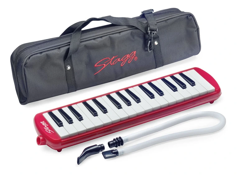Stagg Melosta 32RD melodica, rød 32 tangenter, flext 